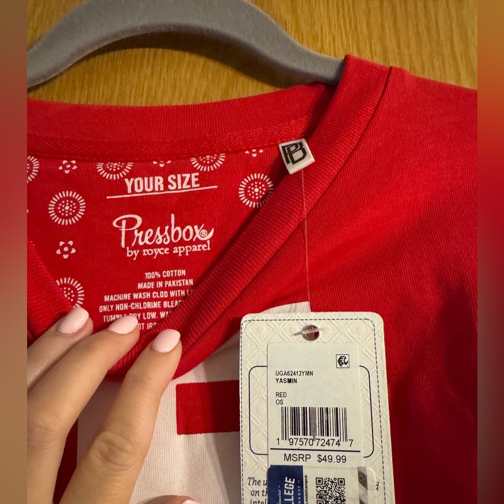 New Pressbox Georgia Bulldogs Red Graphic Long Sleeve Tee - Picture 4 of 5